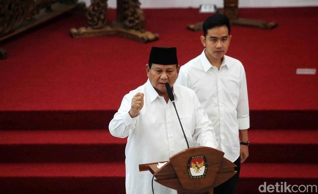 Pidato Prabowo Usai Ditetapkan Jadi Presiden (Foto: Pradita Utama)